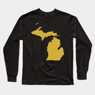 Michigan state map Long Sleeve T-Shirt